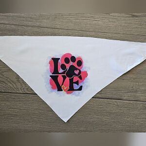 LOVE Dog Bandana Fits Most Dogs Unique Dog Mom Gift Dog Lover Pet NWT